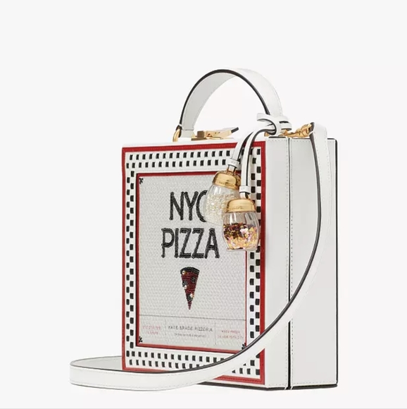 NWT RARE KATE SPADE 3D PIZZA BOX TOP HANDLE CROSSBODY BAG - Picture 3 of 11
